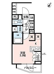 川崎市多摩区登戸マンション 1Kの間取図画像