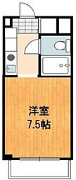 テディマンション 1Kの間取図画像