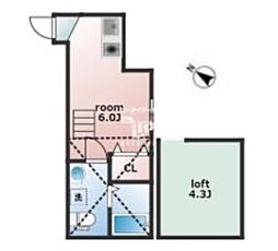 京急本線 大森町駅 徒歩6分の賃貸アパート 1階ワンルームの間取り