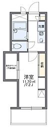 レオパレス駒場東大前 2階1Kの間取り