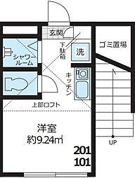 RELAXEED 1階ワンルームの間取り