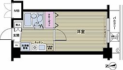 フェニックス新宿7丁目 8階1Kの間取り