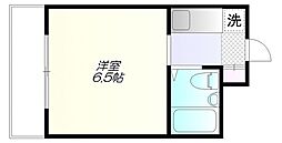 シティハイムジュピター 3階ワンルームの間取り