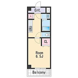 JR阪和線 和歌山駅 徒歩11分の賃貸マンション 3階1Kの間取り