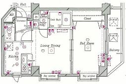 ロイヤルガーデン哲学堂 4階1LDKの間取り