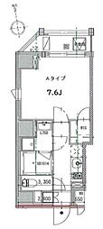 crealpremier浅草橋 1Kの間取図画像