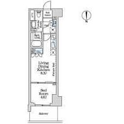 ロイヤルパークス赤羽ノース 5階1LDKの間取り