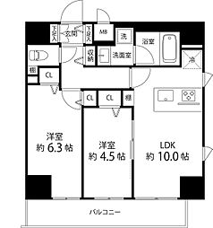 レフィールオーブ町屋駅前 2LDKの間取図画像