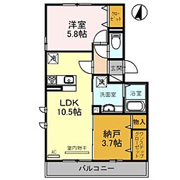おおさか東線 JR淡路駅 徒歩12分の賃貸アパート 3階1SLDKの間取り