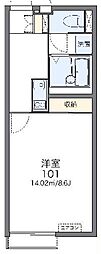 レオネクストウィング湘南 1Kの間取図画像