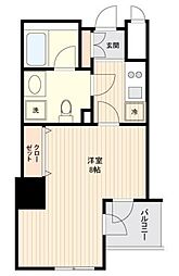 ドゥーエ幡ヶ谷 1Kの間取図画像