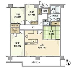 グランドステージ糀谷 4LDKの間取図画像