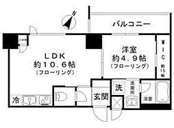 ガーデンヒルズ柿ノ木坂 4階1LDKの間取り