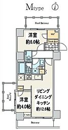 クレストコート中野富士見町 2LDKの間取図画像