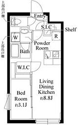 大田区東糀谷4丁目マンション 1LDKの間取図画像