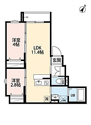 カーサ・イルミナ 2LDKの間取図画像