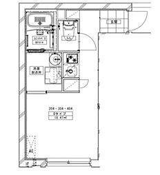 ミライズ滝野川レジデンス 2階ワンルームの間取り