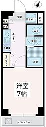 京王相模原線 京王多摩センター駅 徒歩7分の賃貸マンション 3階1Kの間取り
