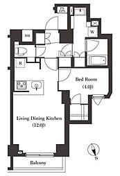 ＡＲＫＭＡＲＫ大森西 4階1LDKの間取り
