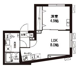 レピュア青砥レジデンス 1階1LDKの間取り