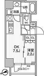 SEASONFLATS浅草言問道り 1DKの間取図画像