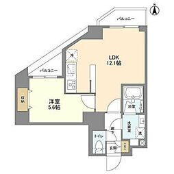 ウェルスクエア錦糸町サウス 4階1LDKの間取り