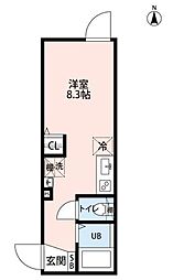 SENYO SQUARE 武蔵小杉 1Kの間取図画像