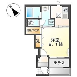 エテルネル8 1Kの間取図画像