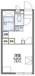 レオパレス杉山II 2階1Kの間取り