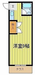 京王井の頭線 西永福駅 徒歩1分の賃貸マンション 1階ワンルームの間取り