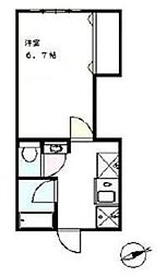 三田YOマンション 1階1Kの間取り