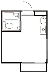 フラッツ上馬 2階ワンルームの間取り