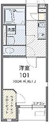 レオネクストグレイス紫蘭1 1Kの間取図画像
