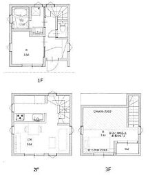 西六郷戸建 2LDKの間取り