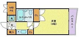 ウィンベルソロ世田谷赤堤 1Kの間取図画像