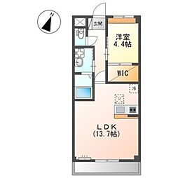 グランドフィルコース 1LDKの間取図画像