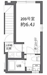 BeR堀切 1Kの間取図画像