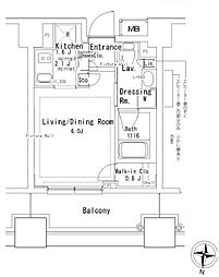 パークアクシス御茶ノ水ステージ 1Kの間取図画像