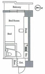 アレックス日乃本 6階ワンルームの間取り
