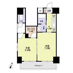 ロリエ笹塚 1301 13階2Kの間取り