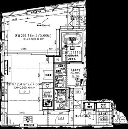 北品川2丁目新築工事PJ 1DKの間取図画像
