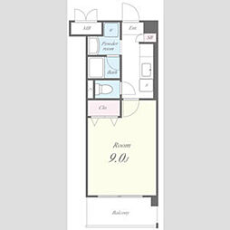 JR福知山線 伊丹駅 徒歩16分の賃貸マンション 1階1Kの間取り