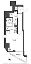 COMFORIA門前仲町SOUTH ワンルームの間取図画像