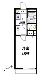 ドエル目白 3階1Kの間取り