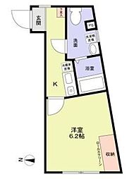 OGIKUBO ONE 1階1Kの間取り