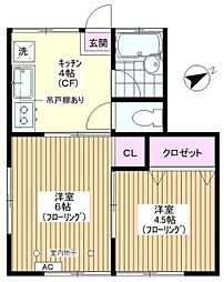 グリーン.ハイツ 2Kの間取図画像