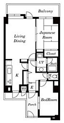 ノヨネフィル平井 4階2LDKの間取り