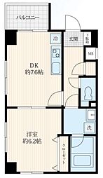 ヒルトップ武島2 2DKの間取図画像