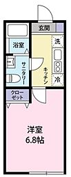 アルティザン新丸子 1階1Kの間取り
