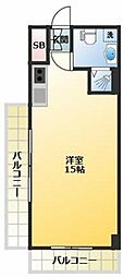 ハイクリプトメリア ワンルームの間取図画像